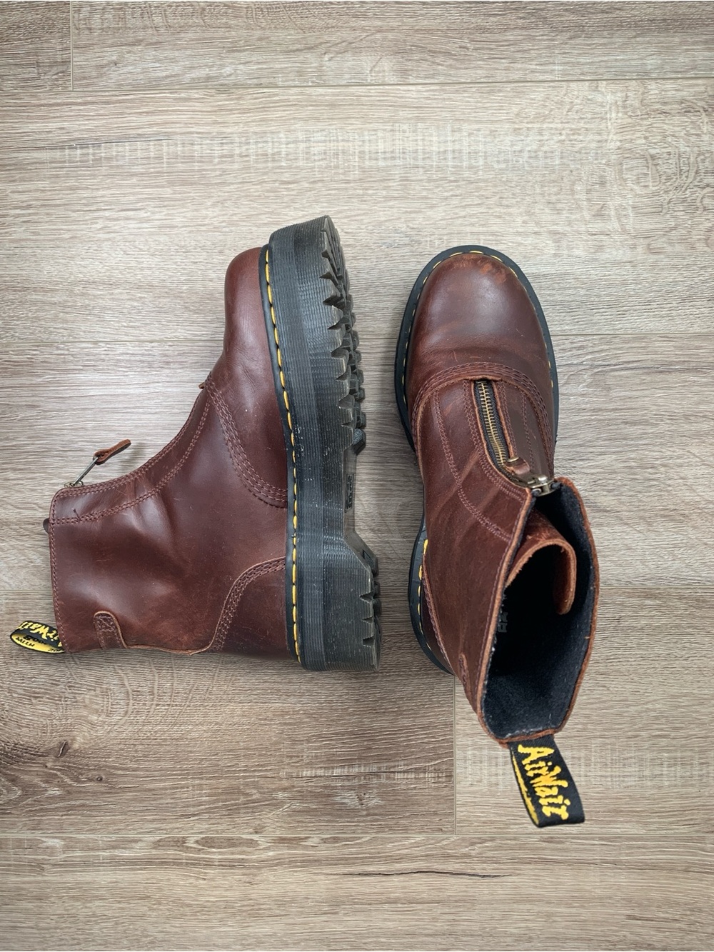 Dr. Martens Jetta Platform Boots - Dark Brown